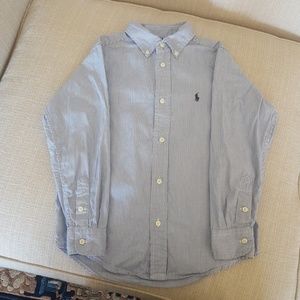 Ralph Lauren Boys' Oxford Striped Shirt; Size 6